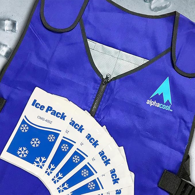Alphacool Ice Vest for Men and Women Adjustable Cooling Vest with Ice Packs