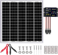 SOLPERK Solar Panel Kit 50W 24V, Intelligent Waterproof 10A PWM Controller, Home Outdoor Solar Battery Charger for RV Car Boat Marine Tractor Camping, 24 Volt Batteries Solar Panel Charger