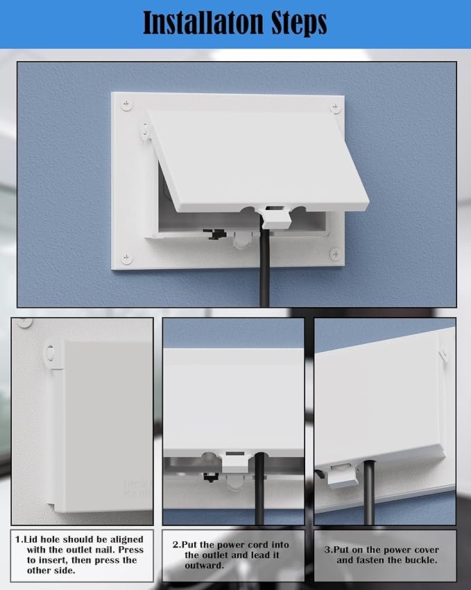 Type 3r Enclosure Cover, DBHW-1 Outdoor Outlet Cover for Wet Locations (Horizontal), Electrical Box Replacement Cover for DBHS1W/DBHR1W/DBHM1W/DBHR141W in Box Electrical Outlet Box - White(3-Pack)