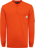 BOCOMAL FR Shirts Flame Resistant Shirt 5.5oz 100% Cotton Light Weight CAT2 Fire Retardant Henley Shirts