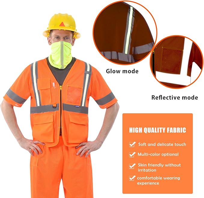 A-SAFETY High visibility Luminous vest Class 3