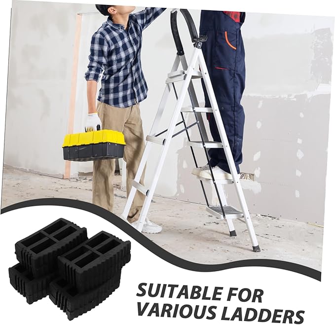 ARTIBETTER 4pcs Non-Slip Ladder Stabilizer End Caps Ladder Foot Covers for Roof Rv Stairs Safety Durability