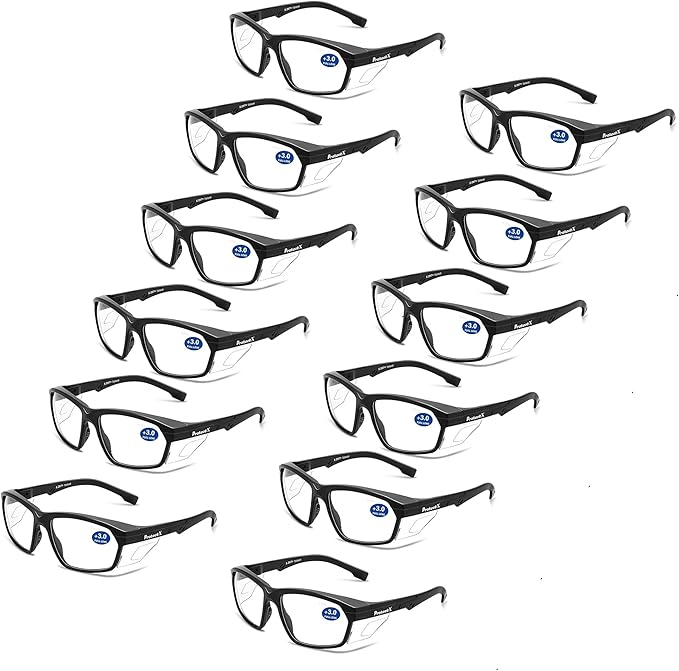 ProtectX Classic Safety Glasses, Anti-Fog Scratch Resistant Lenses, Protective Eyewear for Work, Indoor/Outdoor, ANSI Z87.1