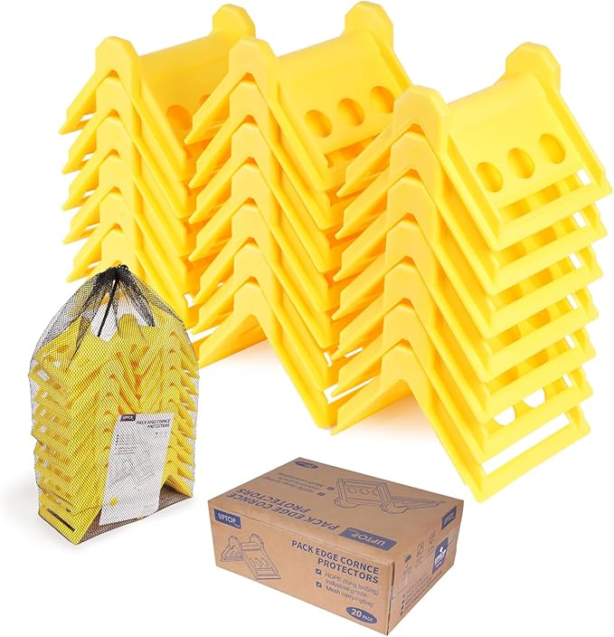 UPTOP 20 Pack ratchet strap corner protectors, 4” wide edge protectors, flat bode protectors, cargo load corner edge protector