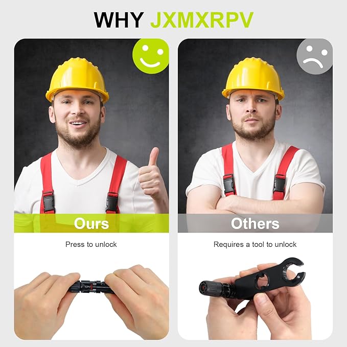 30 Pairs Solar Connector (10AWG), 60Pcs Solar Panel Cable Connectors Adapter Male/Female IP68 1000V 30A 10AWG 12AWG 14AWG Waterproof Dustproof Connector with 2 Spanners (30 Pairs Solar Connectors)