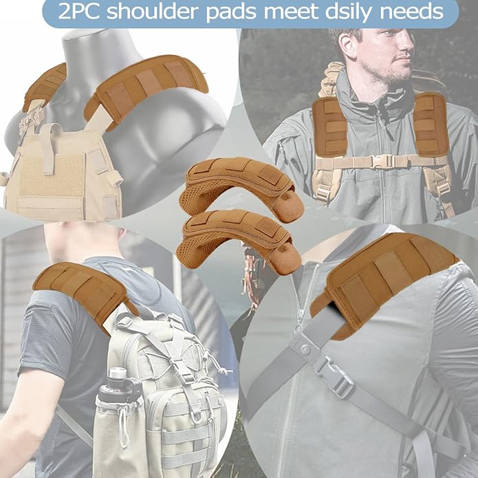 ZINMARK 2Pcs Thick Cushioned Shoulder Pads, Anti-Slip Design and Breathable Mesh Pads for Shoulder Strap,Soft and Comfortable