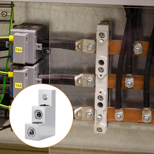 2 Pack Mechanical Panelboard Lug Grounding Mechanical Lug Two Conductors, 300 Awg, 300mcm - 6sol Wire Range