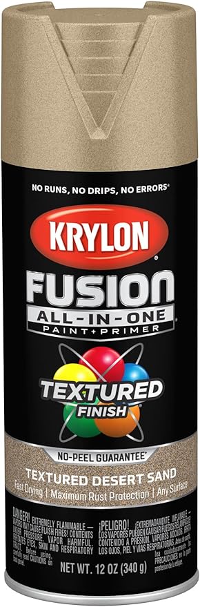 Krylon Fusion All-In-One Adhesive Spray Paint for Indoor/Outdoor Use, 12 oz, Desert Sand
