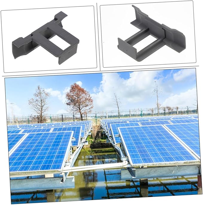 HANABASS 12pcs Solar Panel Drainage Clips Guide Buckles for Efficient Cleaning and Mud Removal Easy Installation Durable Material