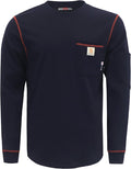 BOCOMAL FR Shirts for Men Lightweight Crew Long Sleeve Flame Resistant/Fire Retardant Shirt…