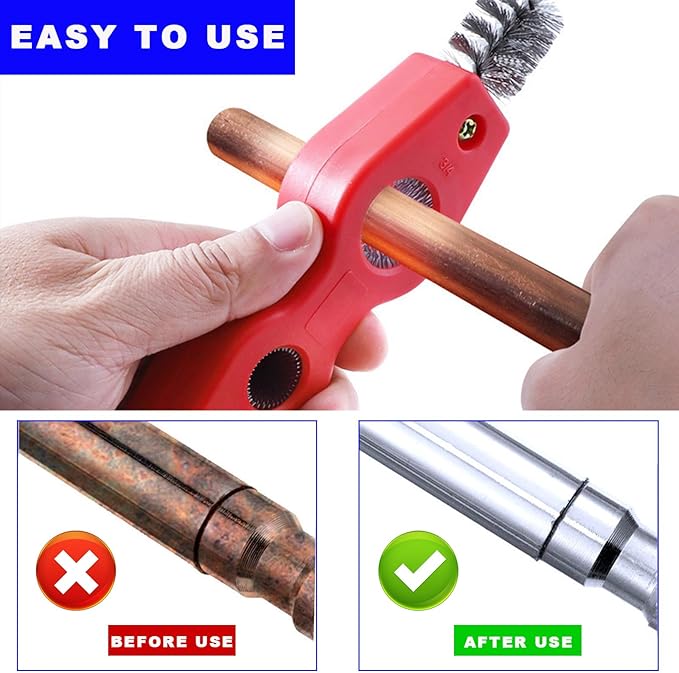 Battery Terminal Cleaning Brush, 4 in 1 Anti-Corrosion Car Battery Cleaner, Vehicle Battery Terminals Machine Parts Cleaning Tool for Auto Marine, Universal Car Accessories (Red)