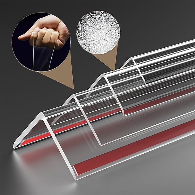 Wall Corner Protector - 2PCS, 47.2"x1.18" - Self Adhesive Clear Corner Protectors for Walls, Cabinet Doors, Edge Protector Trim; Easy to Install Corner Guards for Walls (120cm x 3cm)