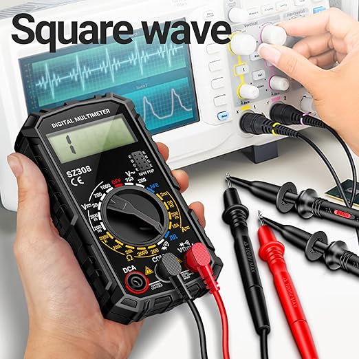 ANENG Multimeter,SZ308 DC AC Volt Meter,Ohm Digital Multimeter Tester,Measures Voltage,Current,Resistance,Continuity,Diodes, Electrical Tester for Househould Tools,Automotive Battery Test