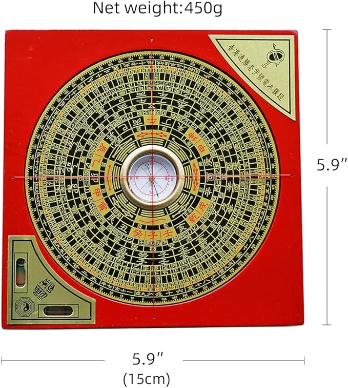 Professional Feng Shui Compass Geomantic Pointer for Measuring Geographical Direction Supplies - Home Decor (5.9")