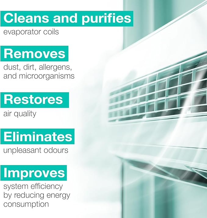 ERRECOM Evap Coil F+, Air Conditioner Foam Cleaner, NSF Certified (K4), 400 mL Aerosol Can