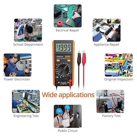 Proster LCR Meter - Capacitance Resistance Inductance Digital LCR Multimeter with LCD Over-Range Display