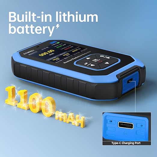 FNIRSI GC-01 Geiger Counter Nuclear Radiation Detector, Radiation Dosimeter with LCD Display, Portable Handheld Beta Gamma X-ray Rechargeable Radiation Monitor Meter, 5 Dosage Units, 0.0μSv-500mSv