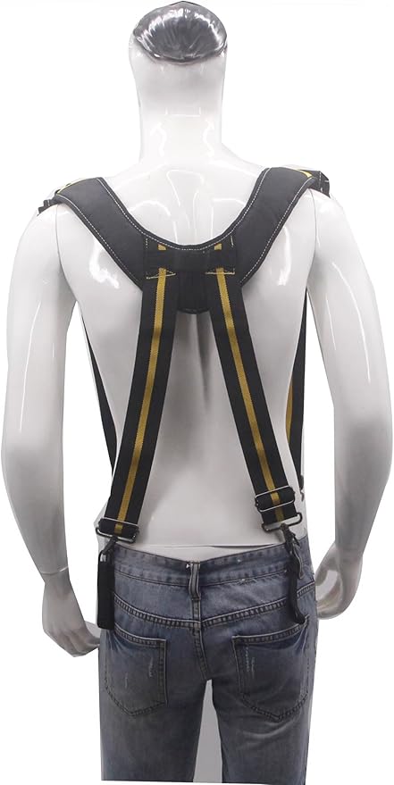 Cedriany Tool Belt Suspenders for Work Belt Suspenders Heavy Duty Padded with Attachment Loops for Men