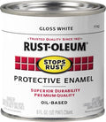 Rust-Oleum 7792730 Stops Rust Brush On Paint, Half Pint, Gloss White (Pack of 1)