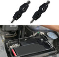 Car Battery Terminal Cleaning Brush, Battery Cleaning Tool, 4 in 1 Anti-Rust Car Battery Cleaner Brush with Steel Wire, Universal Car Accessories Battery Post Cleaner for Auto (Black, 2PCS)
