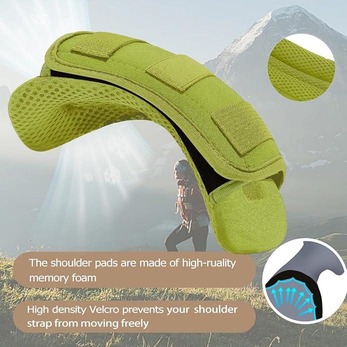 ZINMARK 2Pcs Thick Cushioned Shoulder Pads, Anti-Slip Design and Breathable Mesh Pads for Shoulder Strap,Soft and Comfortable