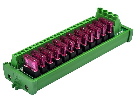 DC Power Fuse Distribution Strip Module (12 Position, Screw Mount)