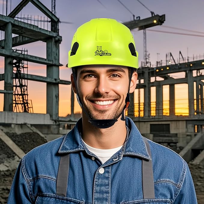 Construction Hard Hats Safety Helmet Reflective ABS Adjustable Ventilation Hardhats Industrial Head Protection ANSI Z89.1