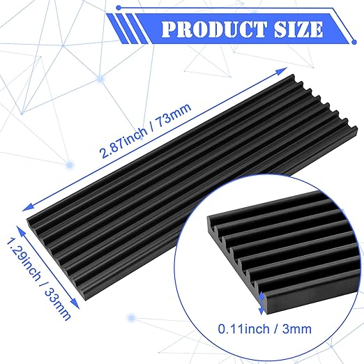 2pcs M.2 SSD Heatsink 2280 SSD NVMe Heat Sink with NVMe SSD Thermal Pad,Screwdriver,Screw,4 Transparent Rubber Straps for PC/PS5 M.2 PCIE NVMe SSD or M.2 SATA SSD