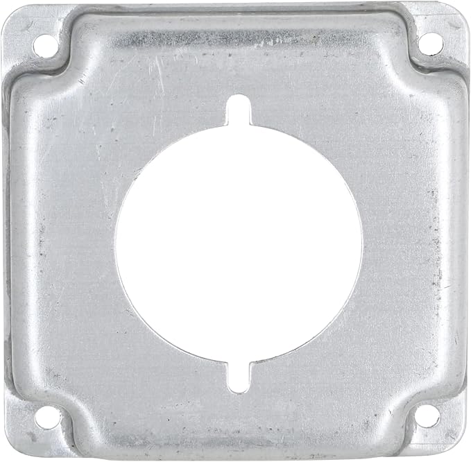 Hubbell-Raco 810C 30-50A Receptacle 2.141-Inch Diameter 4-Inch Square Exposed Work Cover , Gray