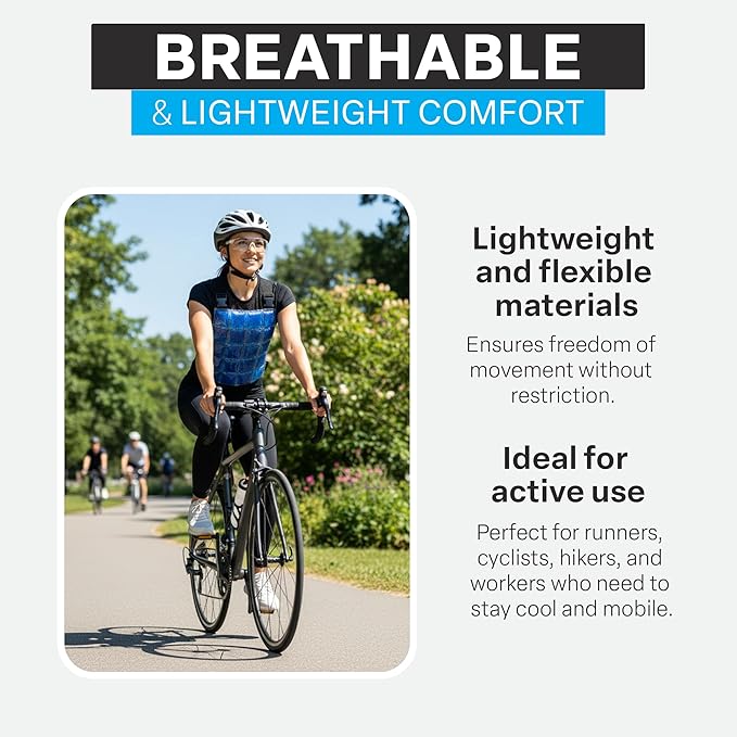 COLD FACTOR Ice Pack Cooling Vest for Men & Women—Lightweight, Adjustable Phase Change Cooling Vest for Hot Weather, Athletes, Outdoor Work, Industrial Use - Breathable Technology, Functional, Stylish