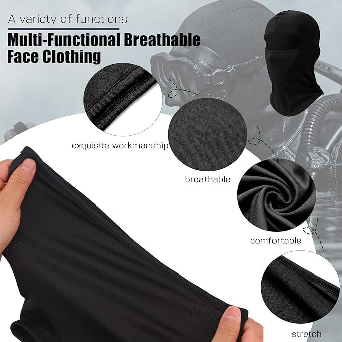 30 Pcs Balaclava Ski Face Mask Full Face Cover Mask UV Protection Cooling Neck Gaiter Summer for Men Women Winter Outdoor