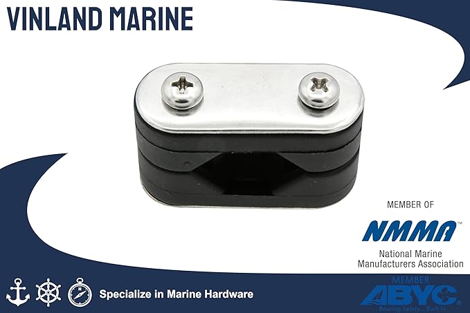 Vinland Marine Nylon Stainless Steel Boat Rail Mount Brackets, Fit 7/8" 1" Tube, Pontoon Rail Mount, Boat Grill Mounting Cleat