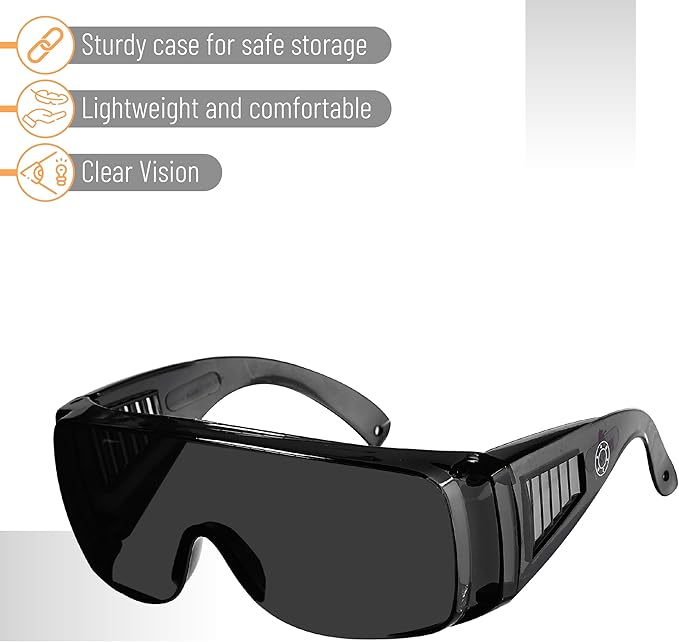 UNCO- Safety Goggles Over Glasses, Protective Goggles, Anti Fog, Work, Safety Glasses Over