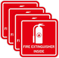 4PCS Fire Extinguisher Inside Stickers Sign, Self-Adhesive Weatherproof and Fade-Resistant Vinyl Fire Extinguisher Decals, Fire Extinguisher Sign for Home,Trucks, Cars, Trailers, Vehicles and Fire Extinguisher Boxes（3.1" x 3.1"）