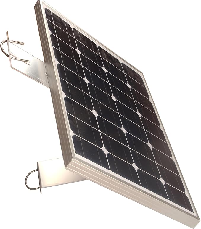 Pole Mount Kit for 30W to 60W Solar Panels,Heavy Duty Adjustable Aluminum Mounting Bracket Kit with Hardware for Outdoor,Solar Panel,Antenna,Camera Mount,45-Degree Tilt Mount Fits 2-Inch Diameter Pole