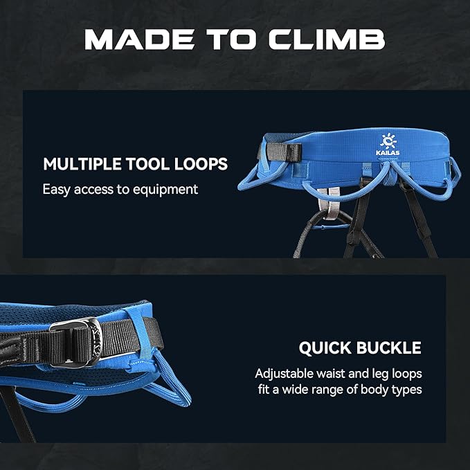 KAILAS B3 Rock Climbing Harness Men Adjustable Roofing Harness Indoor Climbing Rappelling Harness Women Protect Durable