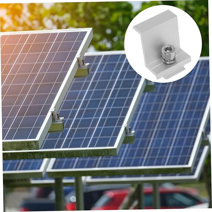12Pcs Solar Panel Rack Clips Durable Fixed Buckle for Easy Installation Reliable Support Suitable for Home Solar