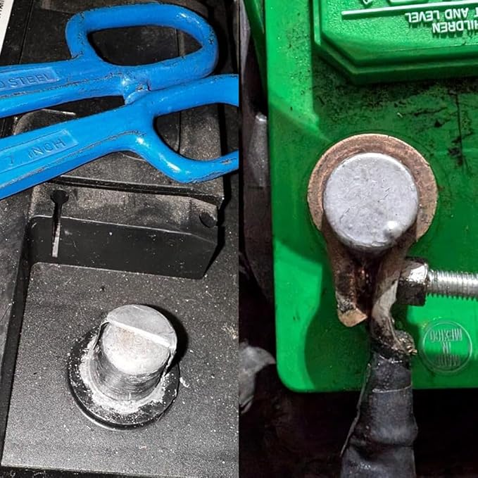 Ampper 10 Piece Battery Post Terminal Shims, Lead Terminal Shim Caps with 12 Piece Washers for Top Post Battery Post Ends Repair