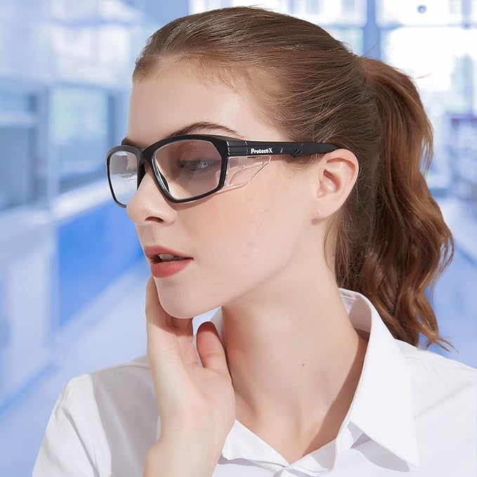 ProtectX Classic Safety Glasses, Anti-Fog Scratch Resistant Lenses, Protective Eyewear for Work, Indoor/Outdoor, ANSI Z87.1