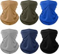 Geyoga 6 Pieces Summer UV Protection Cooling Neck Gaiter Face Clothing Neck Gaiter Mask Scarf Sunscreen Breathable Bandana