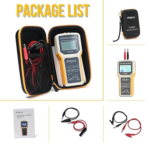 EY1600W Solar Panel Tester, Solar DC/AC Power Meter, Photovoltaic Panel Multimeter, Open Circuit Voltage Auto & Manual MPPT, Max. Power Point Voltage/Current, Backlit LCD Display