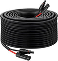Solar Panel Extension Cable - 10AWG 75FT Solar Wire with Female & Male Waterproof Connector Flame Retardant Protective Sleeving PV Wire for RV, Photovoltaic Systems, Home, Boat, Solar Panels, Car