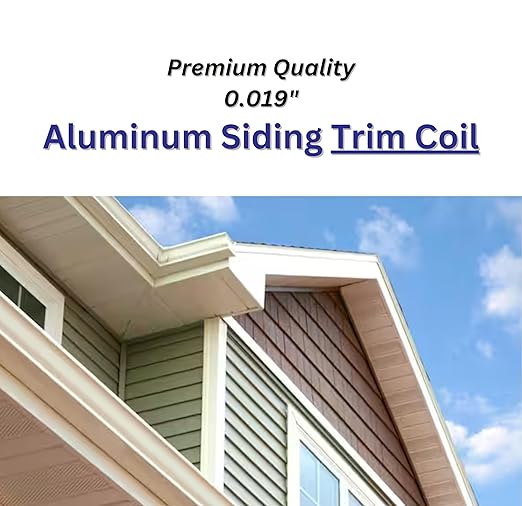 Eagle 1 Aluminum/Vinyl Siding Coil (Multiple Sizes) Each Roll Includes Free 1.25" Matching Stainless Steel Trim Nails - Fascia Cover- Aluminum Flashing Roll (8" x 50 FT, Clay Woodgrain)
