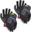 Mechanix Wear FastFit Work Gloves - Anti-Slip & Abrasion Resistant Heavy Duty Gloves - Touchscreen Compatible - Vibration Damping - Multipurpose Use - Medium - Black - 2 Pack