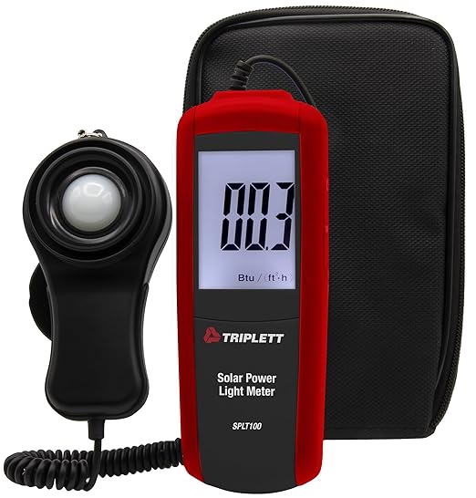 Triplett SPLT100 Solar Power Light Meter - Determine Solar Power Levels for Maximum Efficiency