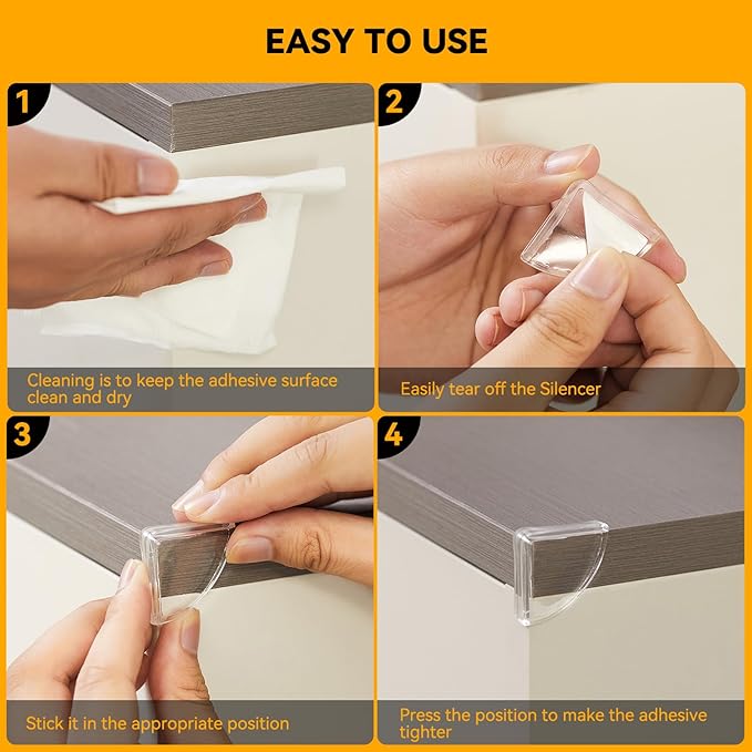 4pcs,Table Corner Protector, Corner Protector to Cover Sharp Furniture, Clear Furniture Corner Guards & Edge Safe Anti-Collision Bumpers, Suitable for Table Corner Cabinet Corner Window Corner