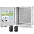 TICONN Outdoor Electrical Box Waterproof, Junction Box IP67 ABS Plastic Enclosure with Hinged Cover with Mounting Plate, Wall Brackets, Cable Glands (Off-White, 17.7"x13.8"x7.9")