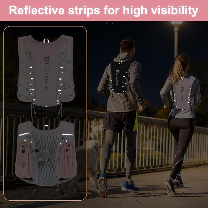 Running Vest Hydration Backpack for Men Women, 5L Lightweight Running Backpack Hydration Pack for Marathon, Trail, Cycling, Hiking, Jogging