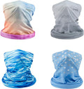 BASSDASH 4 Pack UPF 50+ UV Protection Neck Gaiter Sun Protector for Fishing Hunting Kayaking Hiking Cycling Outdoor