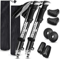 Covacure Trekking Poles Collapsible Hiking Poles - Aluminum Alloy 7075 Trekking Sticks with Quick Lock System, Telescopic, Collapsible, Ultralight for Hiking, Camping & Backpacking